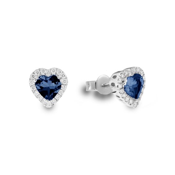 Earrings Lux Gioielli Woman in White Gold Zaffiro ORLK3383ZB;100;BI - ORLK3383ZB;100;BI